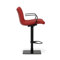 Hot Sale 👍 C07 Kent Adjustable Counter and Bar Stool 🌟 -Table Gleam Sales C07 0004 C07 18C370ADJ BK RD 03