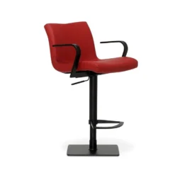 Hot Sale 👍 C07 Kent Adjustable Counter and Bar Stool 🌟 -Table Gleam Sales C07 0005 C07 18C370ADJ BK RD 02