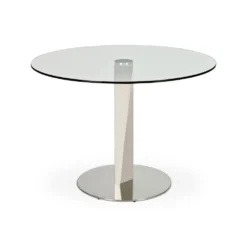 Buy ⭐ C07 Vispa Round Dining Table ✨ -Table Gleam Sales C07 1137A 42RND SS 02