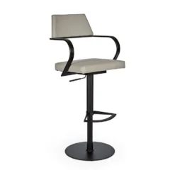 Best deal ✨ C07 Tovi Adjustable Counter and Bar Stool 🔔 -Table Gleam Sales C07 16C344GHB BK GY 04