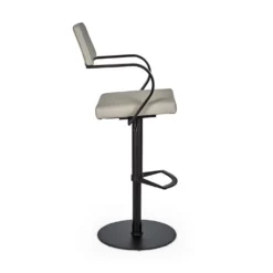 Best deal ✨ C07 Tovi Adjustable Counter and Bar Stool 🔔 -Table Gleam Sales C07 16C344GHB BK GY 05