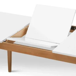 New 🥰 I35 Eptri Rectangular Extension Dining Table ⭐ -Table Gleam Sales I35 EPT REC DT N WH 2