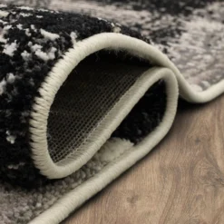 Discount 🧨 K01 Epiphany Brush Strokes Rug - Soot 🔥 -Table Gleam Sales K01 BrushStrokes Soot 05