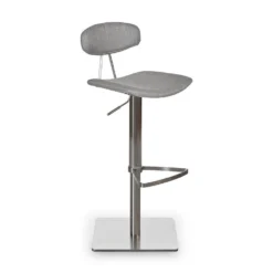 Deals ❤️ M18 Lena Fabric Adjustable Counter and Bar Stool ✨ -Table Gleam Sales M18 16LENA BAR LTGY 03
